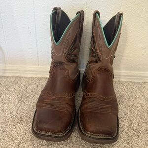 Justin Leather Western Boots